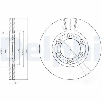 Тормозной диск DELPHI BG4104