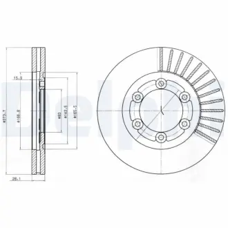 Тормозной диск DELPHI BG4105