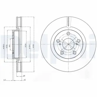 Тормозной диск DELPHI BG4114