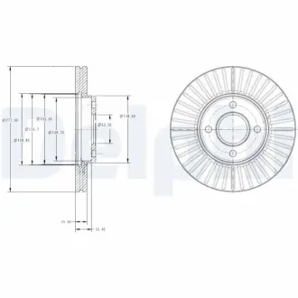 Тормозной диск DELPHI BG4117