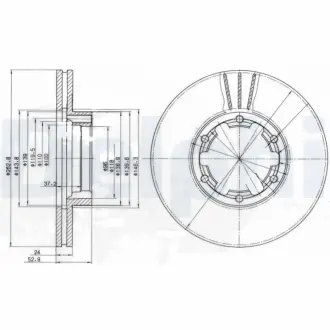 Тормозной диск DELPHI BG4140