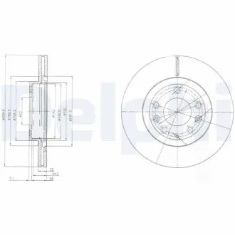 Тормозной диск DELPHI BG4141