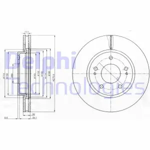 Тормозной диск DELPHI BG4147