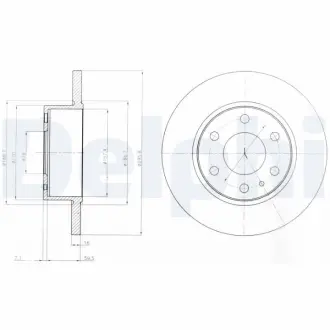 Тормозной диск DELPHI BG4164