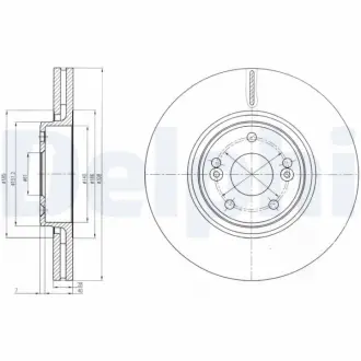 Тормозной диск DELPHI BG4167