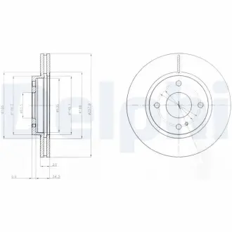 Тормозной диск DELPHI BG4170