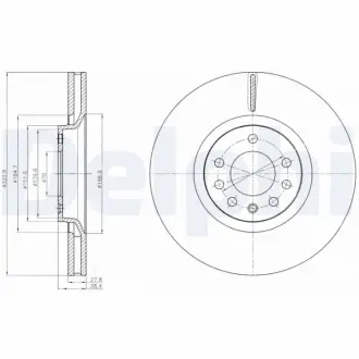 Тормозной диск DELPHI BG4185C