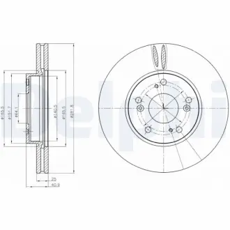 Тормозной диск DELPHI BG4186C