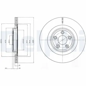 Тормозной диск DELPHI BG4202C