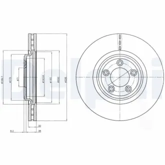 Тормозной диск DELPHI BG4203C