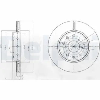 Тормозной диск DELPHI BG4208