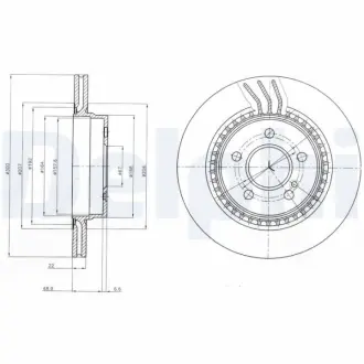Тормозной диск DELPHI BG4226C