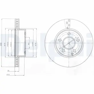 Тормозной диск DELPHI BG4227C