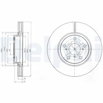 Тормозной диск DELPHI BG4236