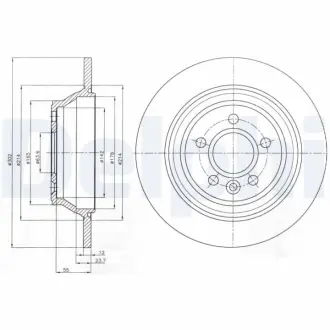 Тормозной диск DELPHI BG4238C