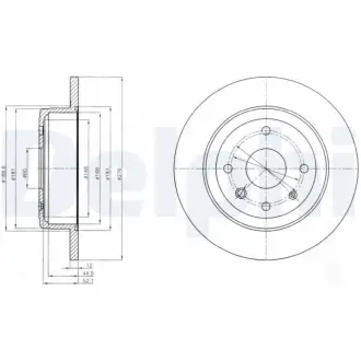 Тормозной диск DELPHI BG4244