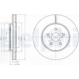 Тормозной диск DELPHI BG4253