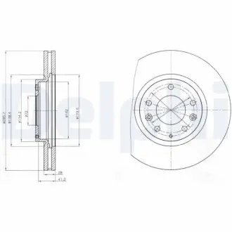 Тормозной диск DELPHI BG4256