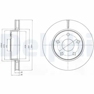 Тормозной диск DELPHI BG4259