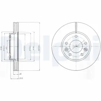 Тормозной диск DELPHI BG4261