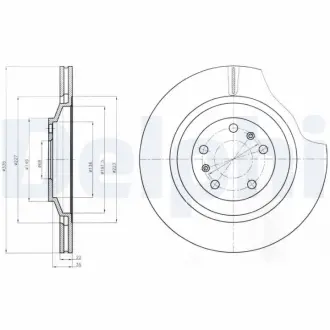 Тормозной диск DELPHI BG4292C
