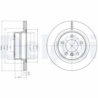 Тормозной диск DELPHI BG4293C