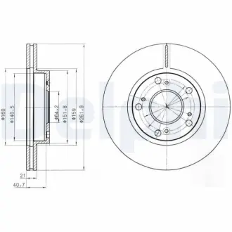 Тормозной диск DELPHI BG4294