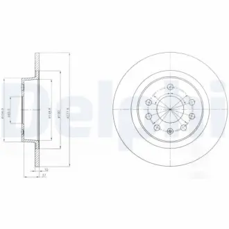 Тормозной диск DELPHI BG4300