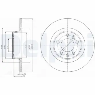 Тормозной диск DELPHI BG4301