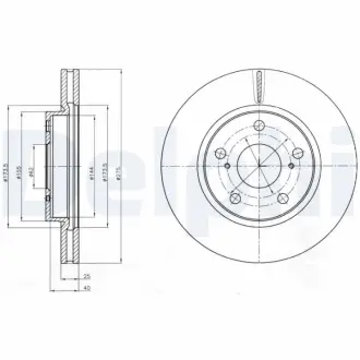 Тормозной диск DELPHI BG4304