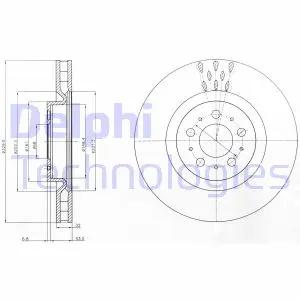 Тормозной диск DELPHI BG4305C