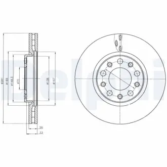 Тормозной диск DELPHI BG4314