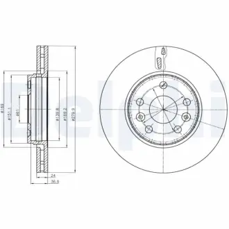Тормозной диск DELPHI BG4317