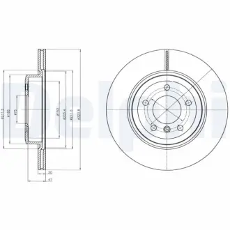 Тормозной диск DELPHI BG4325C