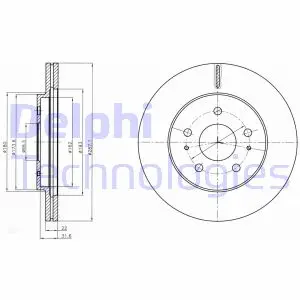 Тормозной диск DELPHI BG4326