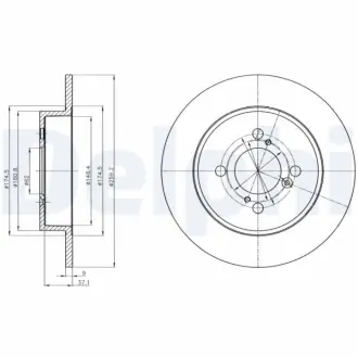 Тормозной диск DELPHI BG4345