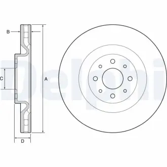 Тормозной диск DELPHI BG4566C