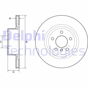Тормозной диск DELPHI BG4644C