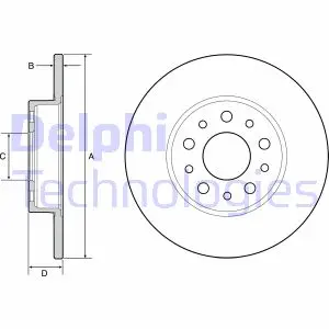 Тормозной диск DELPHI BG4655C