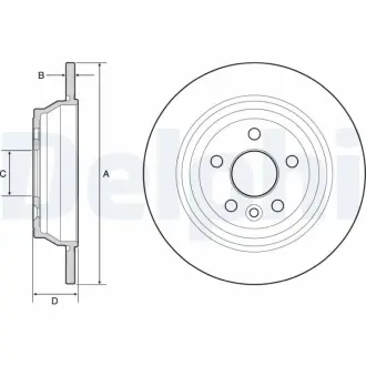 Тормозной диск DELPHI BG4656C