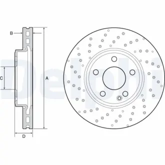 Тормозной диск DELPHI BG4657C