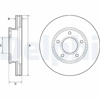 Тормозной диск DELPHI BG4663C