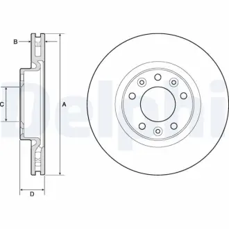 Тормозной диск DELPHI BG4674C