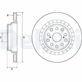 Тормозной диск DELPHI BG4684C