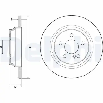 Тормозной диск DELPHI BG4686C