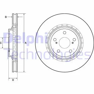 Тормозной диск DELPHI BG4691C
