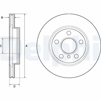 Тормозной диск DELPHI BG4704C