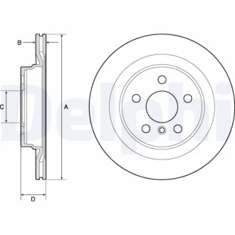BMW Диск гальмівний задній 1/F40, X1/F48 DELPHI BG4778C