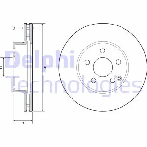 Гальмівний диск DELPHI BG4945C