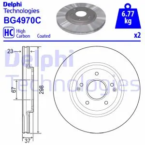 Тормозной диск DELPHI BG4970C